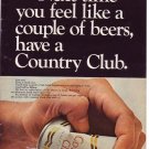 1960s Country Club Malt Liquor Beer Advertisement