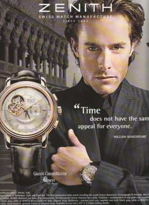2007 ZENITH Swiss Watch Manufacture Advertisement