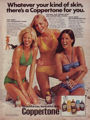 1976 ICEAC Coppertone Beautiful Tan Bikini Women Advert
