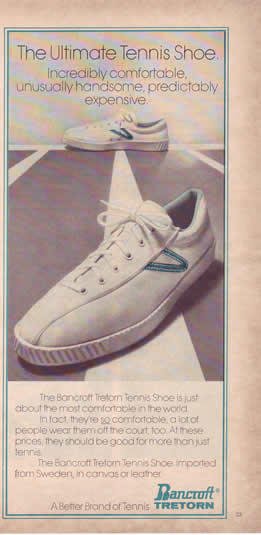 1976 ICEAC Bancroft Tretorn Ultimate Tennis Shoe Ad