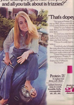 1974 Protein 21 Shampoo Cosmetics Advertisement