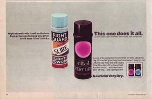 1974 Dial Very Dry Anti-perspirant Advertisement