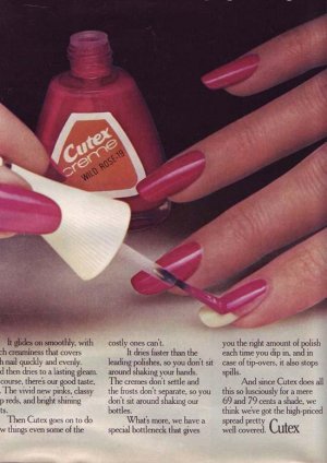 1974 Cutex Nail Polish Advertisement Women Girls