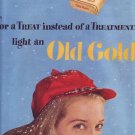1950 Old Gold Cigarette Tobacco Smoking Advertisement
