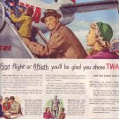 1950 TWA Trans World Airline Air Advertisement ICEAC