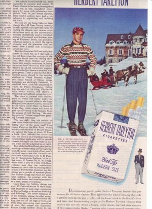 1950 Herbert Tareyton Cigarettes ICEAC Advertisement