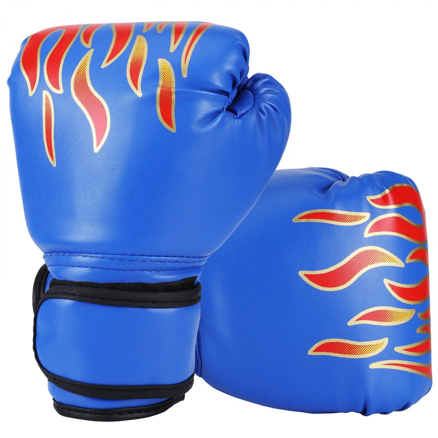 Kids Children Boxing Gloves Professional Flame Mesh Breathable PU