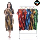 Batik summer floral print with button front