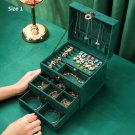 Green Velvet Flannel Jewelry Storage Organizer Earring Necklace Display Organizer