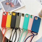 Crossbody Lanyard Necklace Cord Rope Soft Silicone Case For iPhone 13 Pro Max, Pro