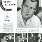 Alan Ladd 1 page magazine photo clipping X4774