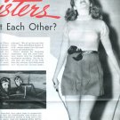 Olivia de Havilland Joan Fontaine 2 page magazine photo clipping X4793