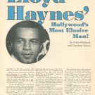 Lloyd Haynes 3 page magazine photo clipping X4893