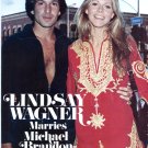 Lindsay Wagner Michael Brandon 3 page magazine photo clipping X5216