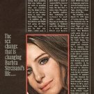 Barbra Streisand 2 page magazine photo clipping X5222