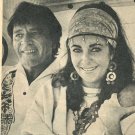 Elizabeth Taylor Richard Burton 1 page magazine photo clipping X5228