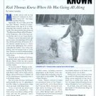 Rick Thomas 1 page magazine photo clipping X5316