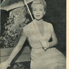 Lana Turner 1 page magazine photo clipping X5402