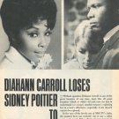 Sidney Poitier Joanna Shimkus 3 page magazine photo clipping X5600