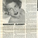 Rosemary Clooney 2 page magazine photo clipping X5687