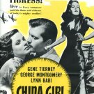 Gene Tierney 1 page magazine photo clipping X5747