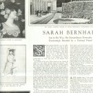 Sarah Berhardt  2 page magazine photo clipping X5755