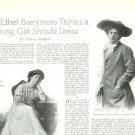Ethel Barrymore 3 page magazine photo clipping X5784