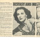 Hedy Lamarr 3 page magazine photo clipping X6100
