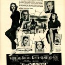 Gloria Grahame Lauren Bacall ad 1 page magazine photo clipping X6133