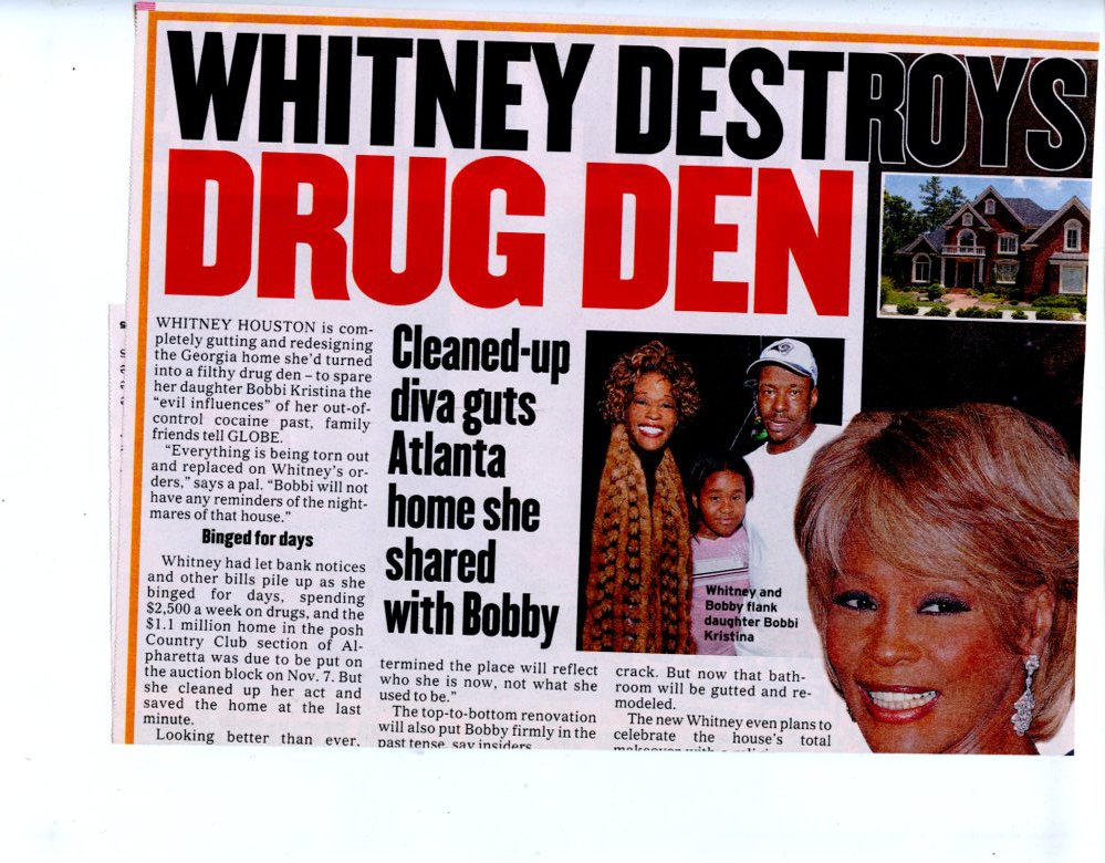 Whitney Houston 1 page magazine photo clipping X6563