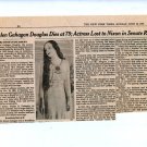 Helen Gahagan obituary 1 page magazine photo clipping X6632