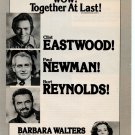 Burt Reynolds Clint Eastwood 1 page magazine photo clipping X6678