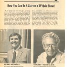 Allen Ludden Jack Narz 1 page magazine photo clipping X6728