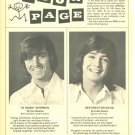 David Cassidy Bobby Sherman 1 page magazine photo clipping X6869
