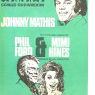 Johnny Mathis Mimi Hines 1 page magazine photo clipping N2614