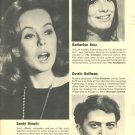 Sandy Dennis Katharine Ross 1 page magazine photo clipping N2693