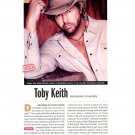 Toby Keith 1 page magazine photo clipping N2921