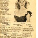 Dinah Shore 1 page magazine photo clipping N3094