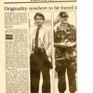 Mark Harmon Sean Connery 1 page magazine photo clipping N3160