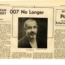 Sean Connery 1 page magazine photo clipping N3179