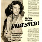 Ryan O'Neal 1 page magazine photo clipping N3507