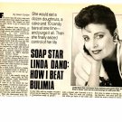 Linda Dano 1 page magazine photo clipping N3615