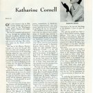 Katharine Cornell 1 page magazine photo clipping N3752