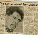 Burt :Lancaster 1 page magazine photo clipping N3810
