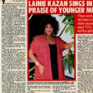 Laine Kazan 1 page magazine photo clipping N3929