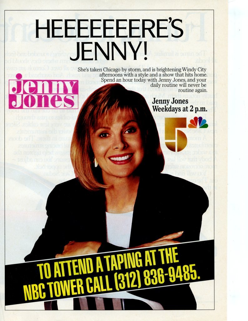 Jenny Jones 1 Page Magazine Photo Clipping N3977