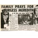 Burgess Meredith 1 page magazine photo clipping N2546