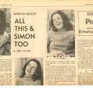 Marsha Mason 1 page magazine photo clipping N2714