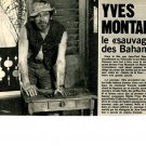 Yves Montand 1 page magazine photo clipping N2728