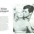 Alain Delon Mylene Demongoet 1 page magazine photo clipping N2979
